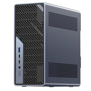 미니스포룸 MS-02 울트라 워크스테이션 미니 PC, 인텔 코어 9 285HX(24C / 24T, 최대 5.5GHz), PCIe 5.0 x16, 4x DDR5 슬롯, M.2 USB4 v2 80Gbps, 듀얼 25GbE+10GbE+2.5GbE, Wi-Fi 7, 350W PSU