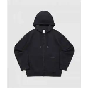 르꼬끄 유니 쿠션지 루즈핏 후드 집업 - 블랙 QR123LFT13 407008