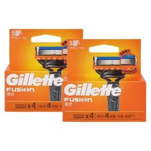 질레트 퓨전 매뉴얼 면도날 4입 x2