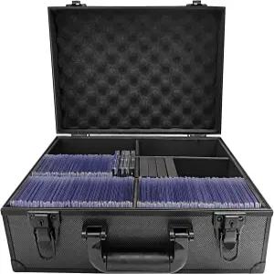 슈퍼미 탑로더 보관함 3인치 x 4인치 35피트 단단한 카드 홀더용 하드 보관 케이스 덱 박스 핏 및 마그네틱