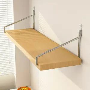 오아브로드 벽선반 원목색상 벽고정 선반 철제프레임