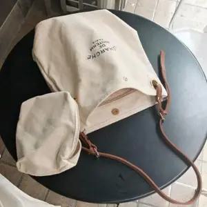 CCB420C여성용 넉넉한 수납 캔버스 토트백 배색 스트랩 파우치