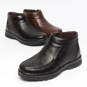 남성 가죽 털 안감 방한 부츠 389 겨울 보온 털신 신사 방수