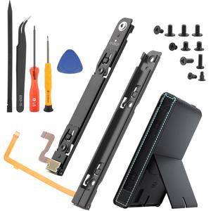 닌텐도 스위치 OLED 콘솔용 좌우 슬라이드 레일 NS 센서 플렉스 케이블로 교체 트랙 액세서리 수리 부품(나사 포함)