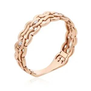 [비앤비골드] 14K 각진 라운딩 시계체인 반지 SCW38507