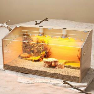 거북이사육장 육지 집 이구아나 하우스 나무 상자 나무상자 S사이즈