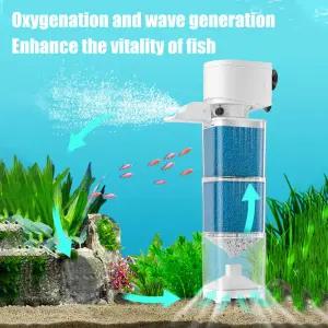 6in1 수족관 필터 펌프 어항 수중 무소음 공기 산소 에어레이터 내부 워터 에어 웨이브 메이커 220v