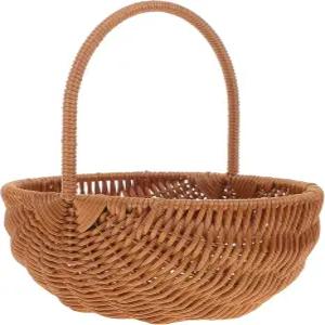 홈 파티 웨딩 장식을 위한 손잡이가 달린 SEWACC 위커 부활절 플라워 걸 피크닉 바구니