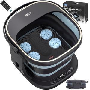 열이 있는 푸부 접이식 족욕 마사지기 95-115 F 정밀 온도조절 전동 마사지 롤러 온열 침지 욕조 미국 남성 u2019 사이즈 11에 적합 새해 선물