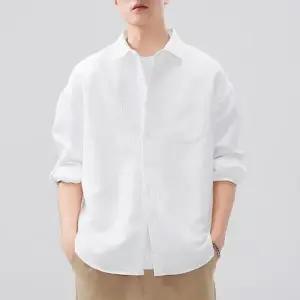 픽호샵 남사친 가을 캐주얼 봄 긴팔 칼라 셔츠 톱 솔리드 키작남 엠보 꾹3