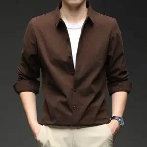 픽호샵 남사친 가을 캐주얼 봄 코듀로이 트렌드 셔츠 상의 솔리드 키작남 긴팔 꾹3