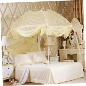 모기장 유니룸 돔형 모기장(150x200cm)(베이지) 침대모기장