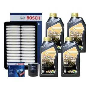 아반떼HD 가솔린 엔진오일 세트 (에스오일 세븐골드RV 5W30 4L + 보쉬 필터 세트)