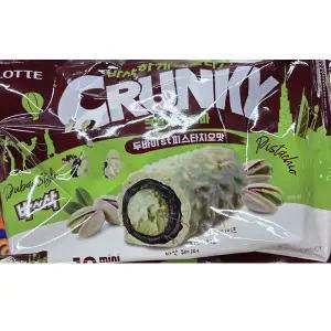 롯데 크런키 초코바 두바이 스타일 피스타치오맛 285g 과자 간식