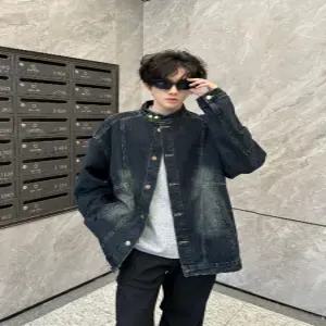 남사친 데님 빈티지 캐주얼 봄 가을 청자켓 코트 터틀넥 댄디한멋짐 자켓 상의 OOTD3