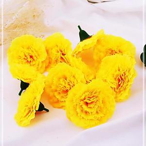 [2개구성] 꽃송이 조화 카네이션 7.5cm 노랑 50개x1봉 소모품 자재 파츠 KWE8EFAB