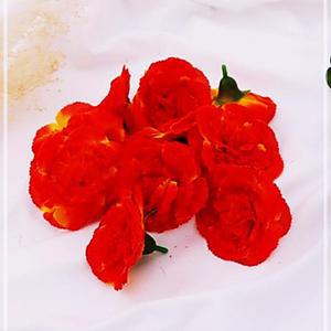 [2개구성] 꽃송이 조화 카네이션 7.5cm 밝은빨강 50개x1봉 소모품 자재 파츠 KWE8EFAA