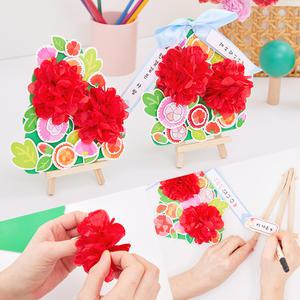 [문구티쳐] 민화샵 종이 카네이션 이젤 화환 만들기 diy 어버이날만들기 스승의날 종이공예 종이화환