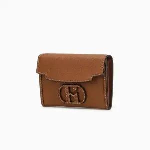 [헤지스][H20] 브라운 H패치 소가죽 플랩 카드지갑 [HIHO5E540W2]_s