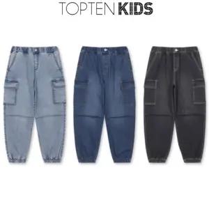 [탑텐키즈](김해점)25년 FW 공용) 카고 조거 데님 팬츠MKF3DP3211