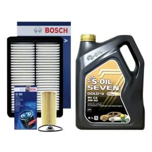 그랜져HG 3.0 LPG 엔진오일 세트 (에스오일 세븐골드RV 5W30 6L + 보쉬 필터 세트)