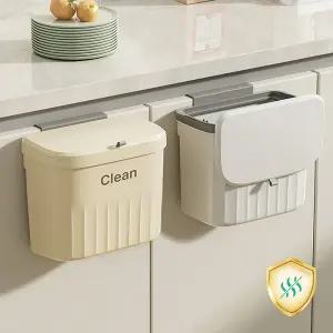 무타공 걸이형 쓰레기통 2color 주방 음식물 화장실 다용도 휴지통 후크형