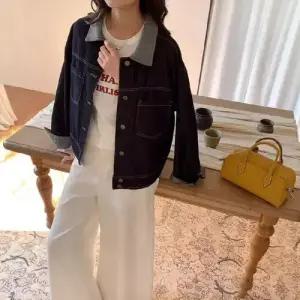 EAMT 여친 청 캐주얼 칼라 싱글 코트 YJ1