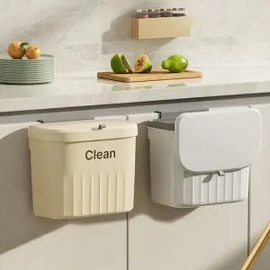 무타공 걸이형 휴지통 쓰레기통 핸디클린 다용도 음식물쓰레기 주방 화장실 2color