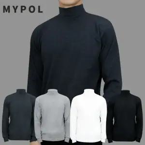 [마이폴] 면스판 목티 머슬핏 반폴라 남자목폴라 긴팔 폴라티 남녀공용