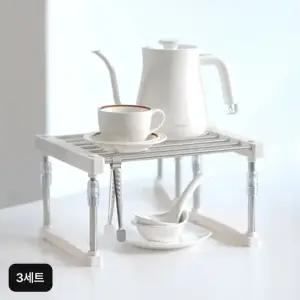 포티니 스테인레스 고무줄 만능선반 3세트