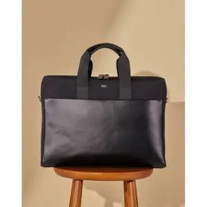 [백화점 정품] 25FW 닥스 ACC [25SS] [서류가방(15인치 노트북 수납)][CARBON HILL] 블랙 소가죽 배색 DBBA