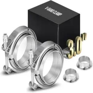 V 밴드 클램프 스테인리스 스틸 4pcs 터보차저 배기 터보 다운파이프 레이싱 포드 픽업 트럭 교환 시스템용