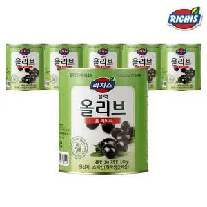 [신세계라이브쇼핑]리치스 블랙 올리브 홀 3kg x 6개