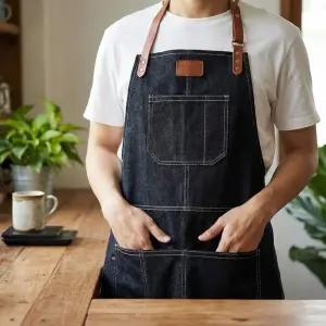 업소용 데님 앞치마(2color) 청 미용실 카페 바리스타