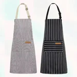 줄무늬 앞치마 보관 카페 세련된 바리스타 목공 공방