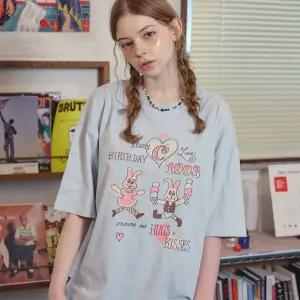 SOFT BUNNY 반팔티 미스트블루