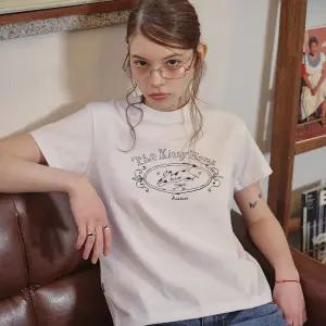 키티홈 크롭 반팔티 화이트