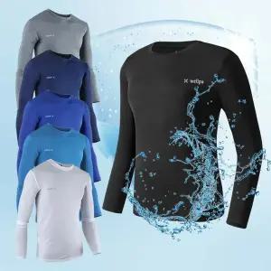 남자 작업복 상의 기능성 쿨 냉감 긴팔 노가다 헬스 티셔츠