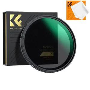 KnF Concept 77mm 슬림 NANO-X ND2-32 가변 ND 필터 X 크로스 방지 (융포함) 8K AGC Japan Glass