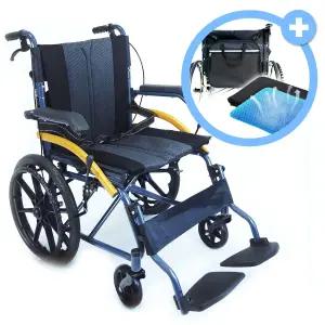 M2 최신 수동 접이식 휠체어 노인용 이동식 휴대형 ,1
