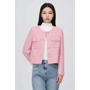 [케네스레이디](하남점)KENNETH LADY 노카라 플랩포켓 트위드 울 자켓 ( EVJKPB9900)