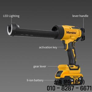 디월트 20V Max 배터리용 무선 코킹건 전동 실리콘건 LED 조명 포함 충전 밀봉용 6단계 속도 가능