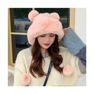 겨울 귀마개 더블 가을 라운드 보온 여성 큐트 털모자 모자