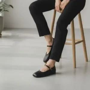 |CCS7EF3|여성용 데일리 사무실 스타일 클래식 메리제인 플랫 신발