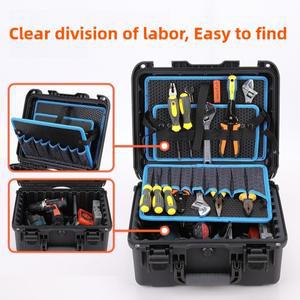 휴대용 공구 상자 하드웨어 도구 보관 케이스 전기 기술자 유지 보수 다층 산업용 등급 정리함