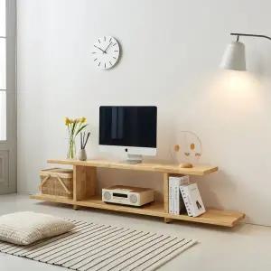 [인터데코]고급스러운 원목소재로 만든 거실 tv장 180cm P0000BXD