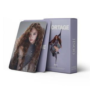 55 Pcs 재고 있음 AMORTAGE Jisoo SOLO Lomo 카드 연예인 팬 컬렉션 사진 앨범