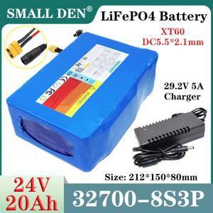 호환상품 24V 20Ah 32700 Lifepo4 배터리 팩 8S3P 내장 50A 전자 도구 용 동일 포트 BMS 스쿠터 휠체어 잔