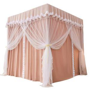 사각 침대커튼 캐노피 대형 피치 용모기장 조절 침실용 수면 사각모기장 모기장 가정용