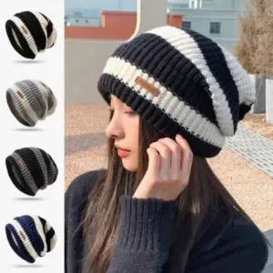 트위드비니 남자 여자 비니 긴니트 털모자 겨울